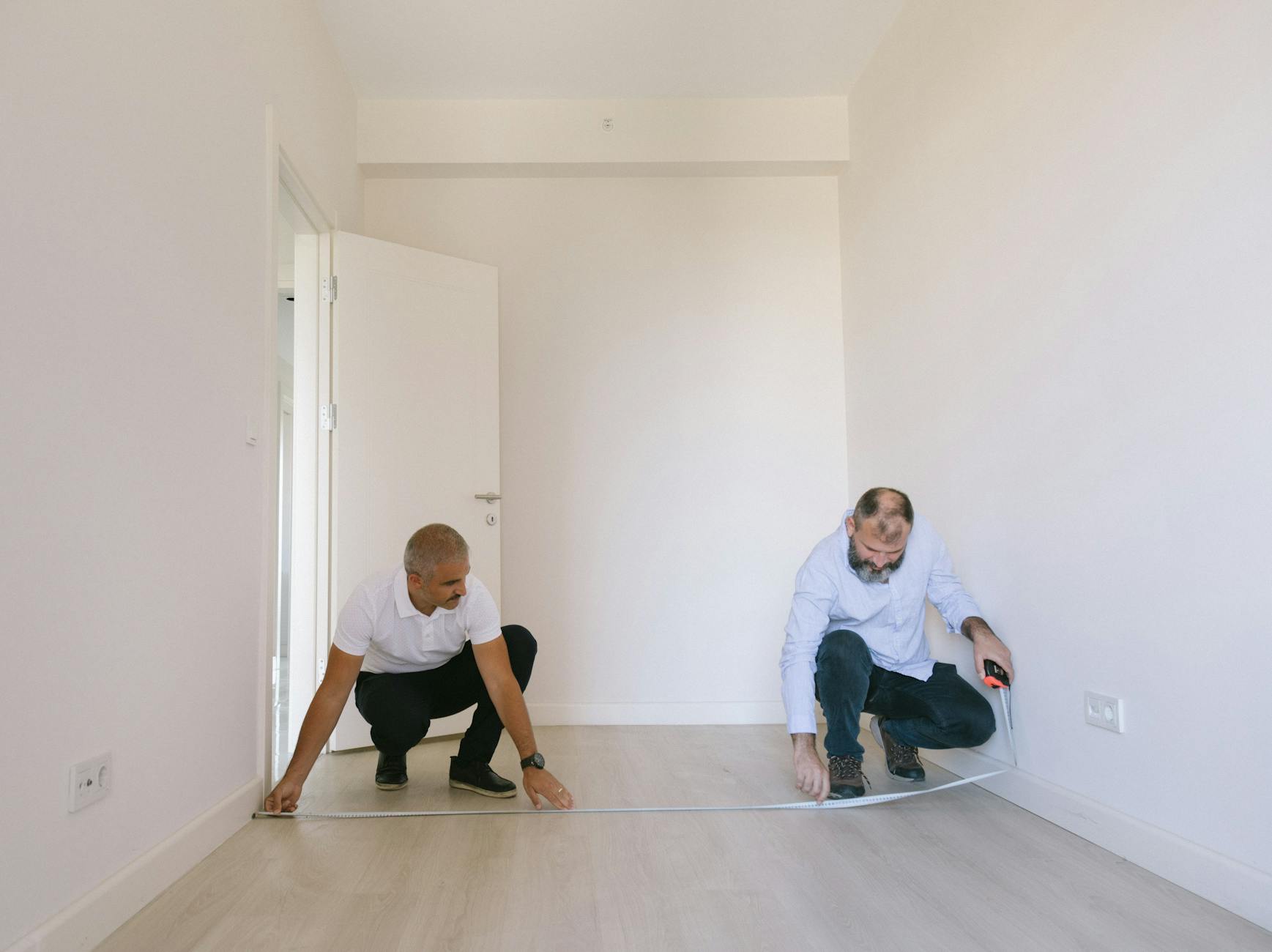 Contractors planning a home renovation