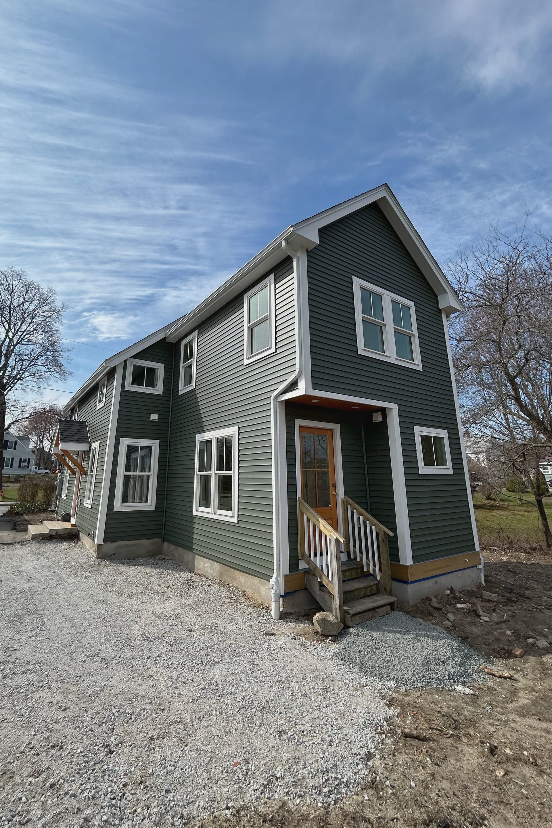 Home addition under construction showing wood framing